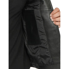 Men's Quilted Cafe Racer Leather Jacket