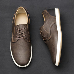 Luxe Glow Men's Leather Sneakers